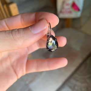 Purple/grey hanging earrings